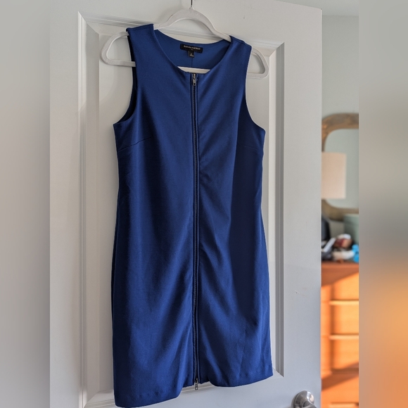 Banana Republic- Navy Blue Mini Dress With Front Zipper - Picture 1 of 10